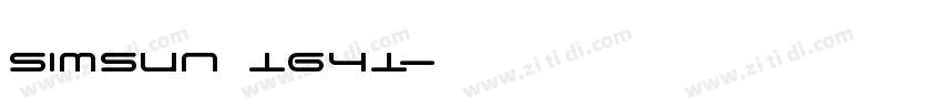 SimSun 1641字体转换